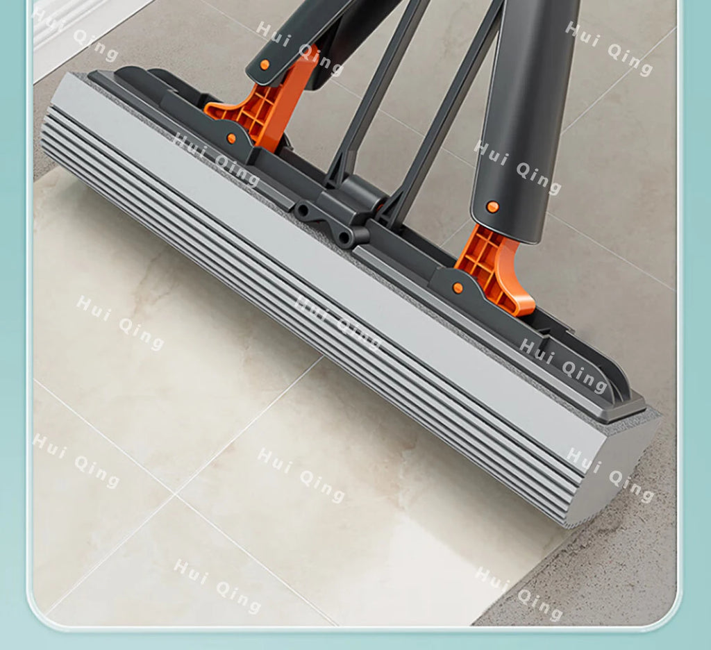 Gepresster selbstentleerender Gummi-Baumwollmopp, freihändiger magischer selbstreinigender Flachmopp, wiederverwendbarer Schwamm, Haushalts-Bodenreinigungswerkzeug