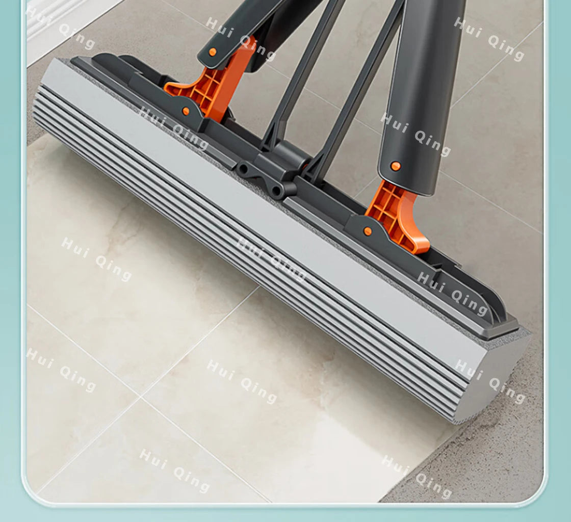 Gepresster selbstentleerender Gummi-Baumwollmopp, freihändiger magischer selbstreinigender Flachmopp, wiederverwendbarer Schwamm, Haushalts-Bodenreinigungswerkzeug