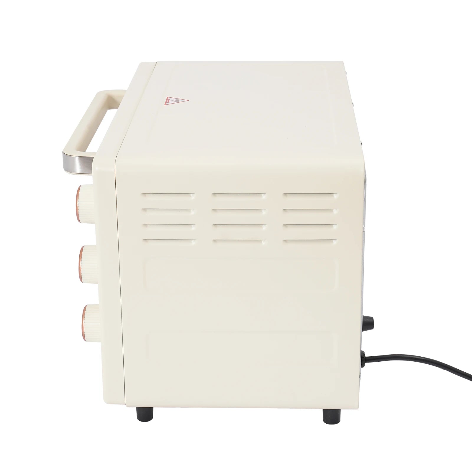 22-Liter-Miniofen kompakt mit Pizza-Funktion und Sichtfenster, 120 ° C bis 250 ° C, 60-Minuten-Timer, 1000 Watt, in Weiß