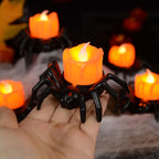 Halloween LED-Spinnenlampe – Leuchtende Kürbis-Spinnen-Kerze | 1, 3, 5, 8 oder 10 Stück