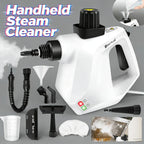 Handdampfreiniger 1000W – Multifunktional mit 9 Zubehörteilen, 100–110°C, 400ml Tank | IPX4