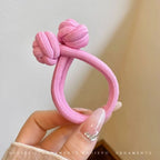 Haarband mit Knotendesign, elastisches Nylon-Haargummi für Pferdeschwänze, dickes und strapazierfähiges Haarstyling-Accessoire, schlichte Eleganz und Niedlichkeit für jeden Tag, verschiedene Farboptionen