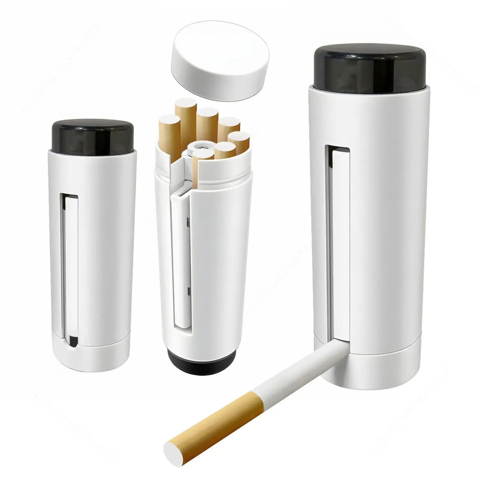 Neue kreative All-in-One-Zigarettenschachtel mit automatischer Auswurf, tragbare Zigarettenschachtel mit einem Klick, Zigarettenzubehör, Geschenk für Männer