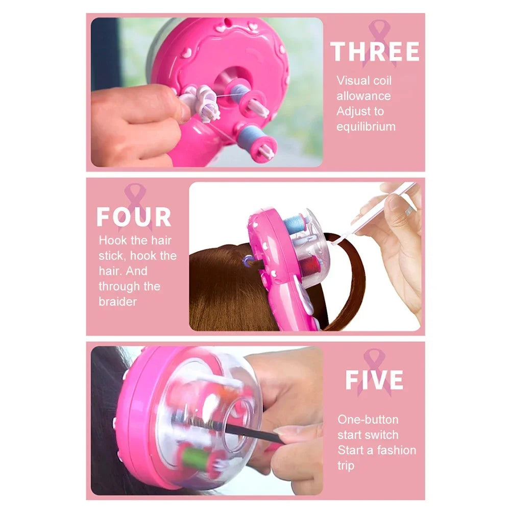 Kinder Mädchen Automatische Haar Flechter Elektrische Flechten Frisur Werkzeug Twist Gestrickte Maschine Geschenk Spielzeug Haar Styling Werkzeuge