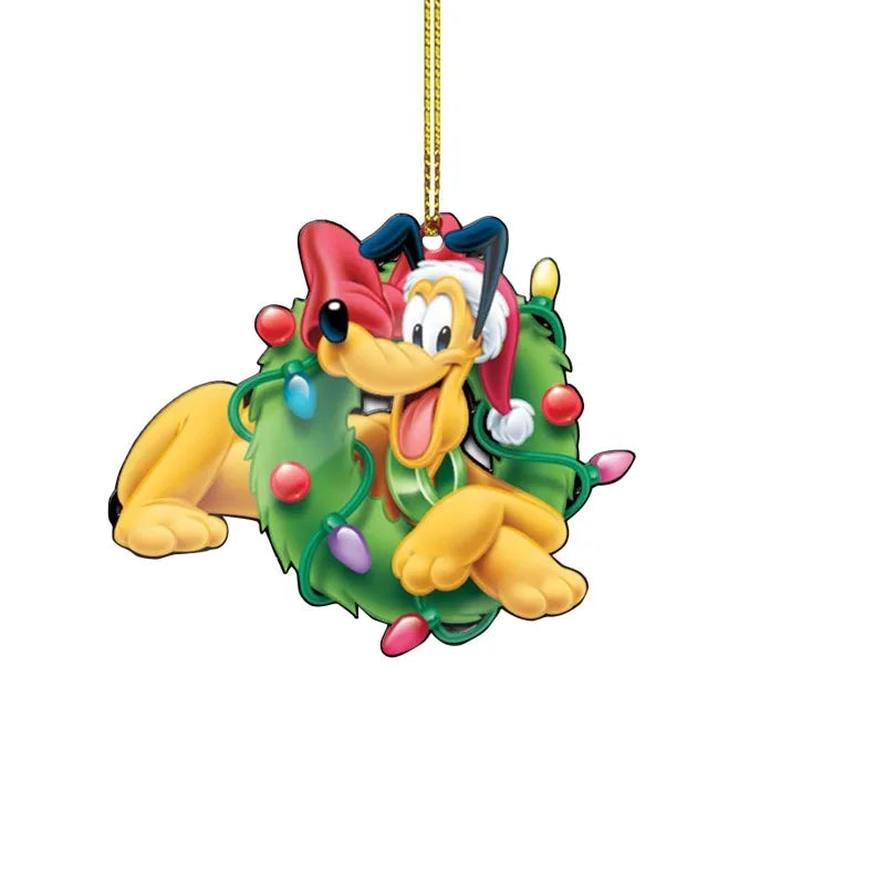 19 teile/satz Mickey Minnie Weihnachten Baum Hängen Ornament Nette Mickey Maus Auto Rucksack Dekoration DIY Party Wohnkultur Kind Geschenk