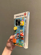 Mario iPhone Hülle 3D Block-Style – Cartoon, CE, für iPhone 12–17 Pro Max, Geschenk