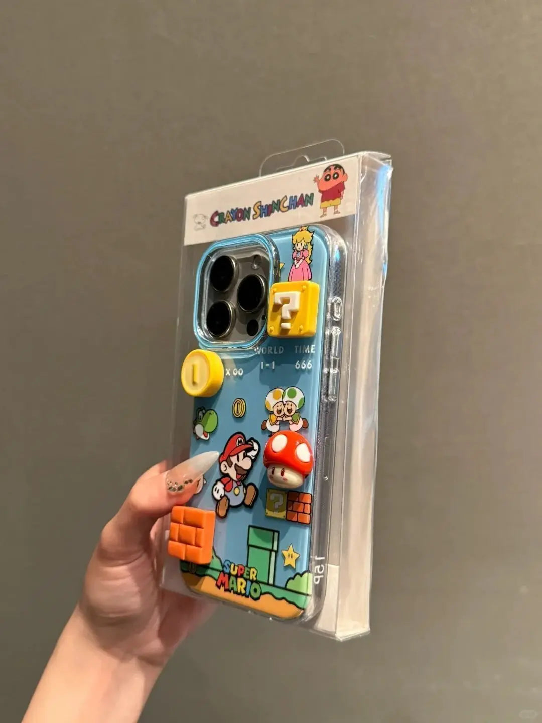 Mario iPhone Hülle 3D Block-Style – Cartoon, CE, für iPhone 12–17 Pro Max, Geschenk