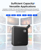 ORICO Tragbare SSD mit 2-in-1-USB-C-Kabel, externen Solid-State-Laufwerke, bis zu 460 MB/s für iPhone 14 13 11 12 X IPad PC