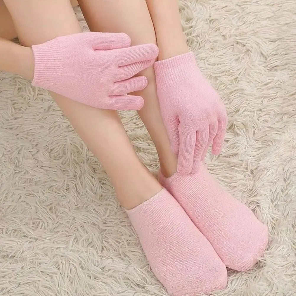 Feuchtigkeitsspendende Gel-Socken-Booties, feuchtigkeitsspendende Gel-Socken, Peeling, feuchtigkeitsspendende Socken, Handschuhe-Set für trockene Haut, Entferner mit Anti