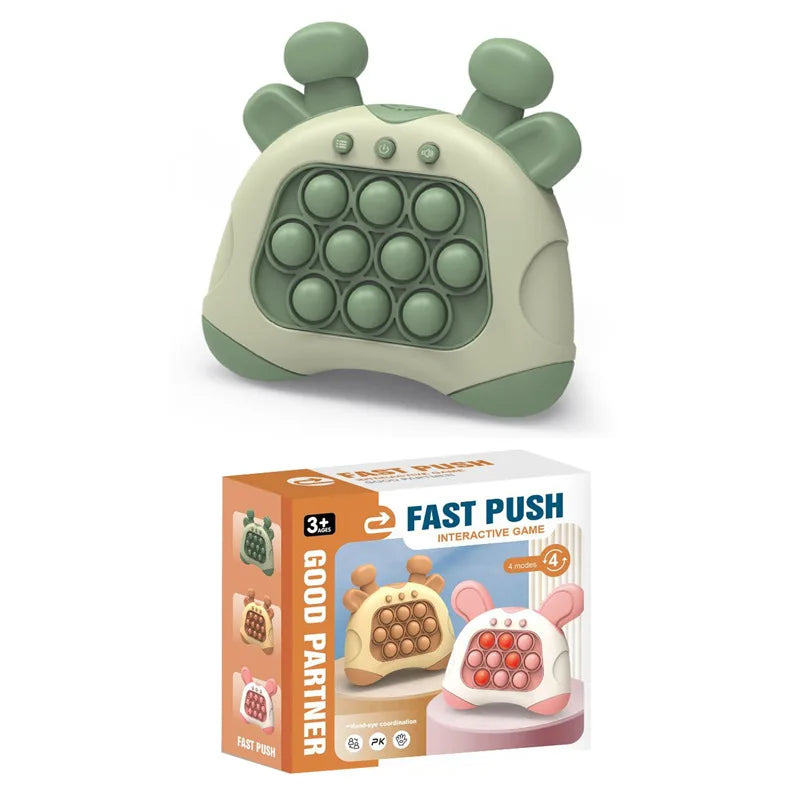 Pop-it Quick Push Game – Handheld mit Licht, 4 Modi, Silikon, CE, für Kinder & Erwachsene