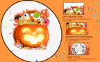 Halloween-Kürbis-Piñata-Bundle - Halloween-Piñata, Halloween-Partyspiele, Stock, Augenbinde usw., Halloween-Party-Dekorationen, Piñata