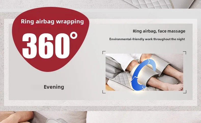 Ganzkörper-Massagematte mit Airbags, Dehnungsheizung, 3D-Entspannung der Lendenwirbelsäule, Rückenmassagegerät, PU-Leder, tragbar und tragbar