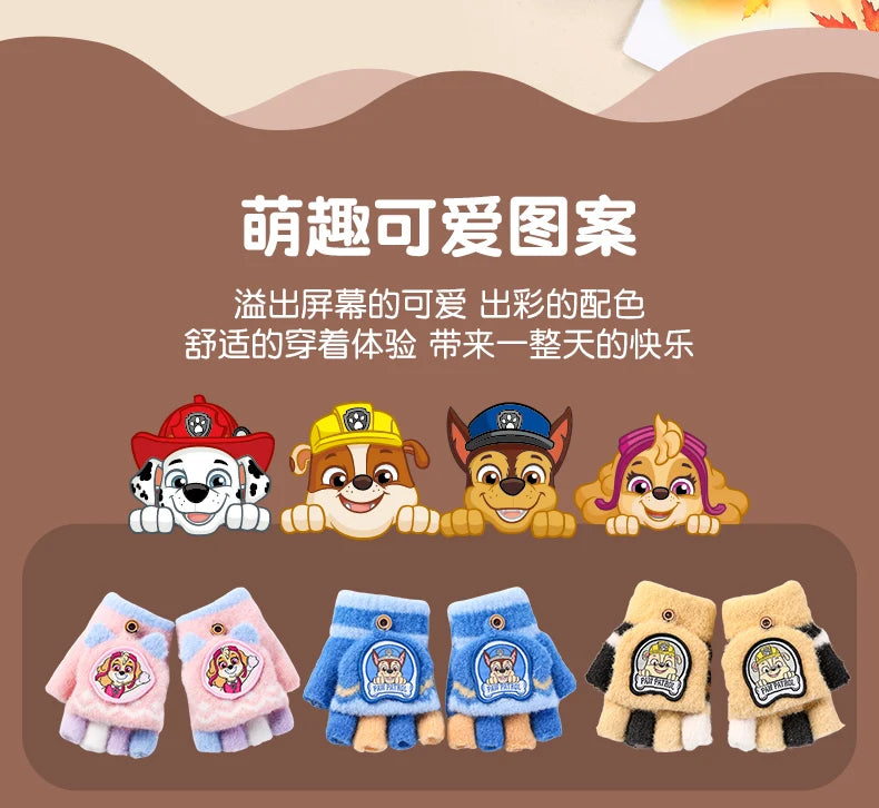 Echte Paw Patrol Winter KINDER Handschuh Chase Marshall Skye Everest Rubble Zuma Rocky Ryder Kinder Fäustlinge Weihnachtsgeschenk 2-6T