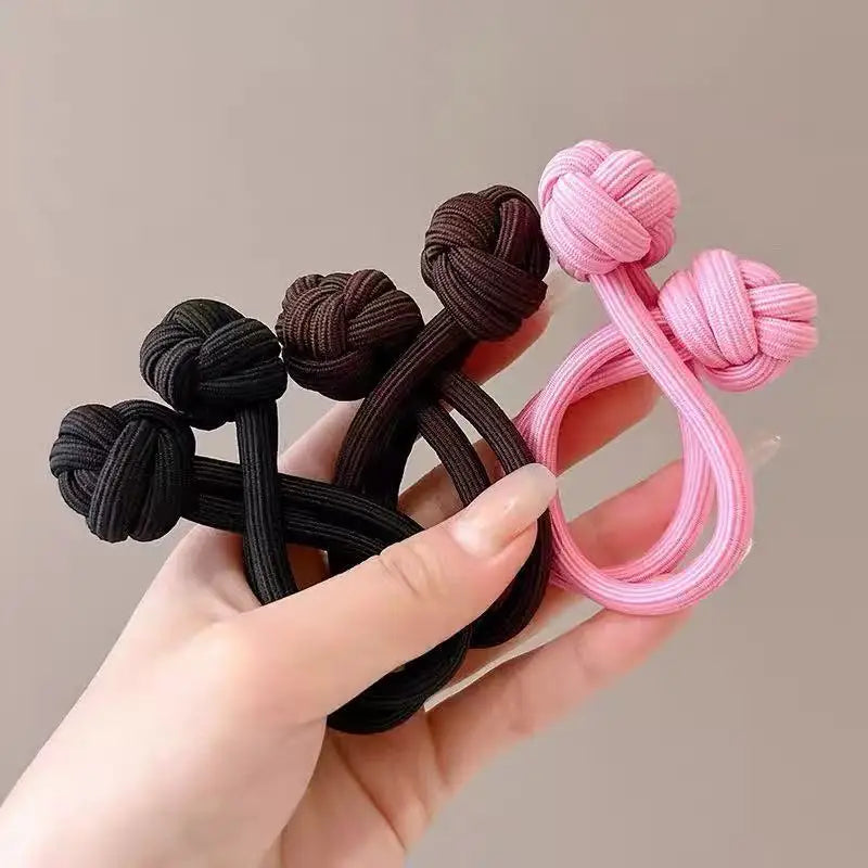 Haarband mit Knotendesign, elastisches Nylon-Haargummi für Pferdeschwänze, dickes und strapazierfähiges Haarstyling-Accessoire, schlichte Eleganz und Niedlichkeit für jeden Tag, verschiedene Farboptionen