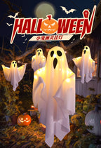 Halloween Party LED Glow, Ghost Home Indoor Outdoor Dekoration, Lieferungen 2024, Spukhaus Bar Hängende Horror Requisiten mit Lichtern
