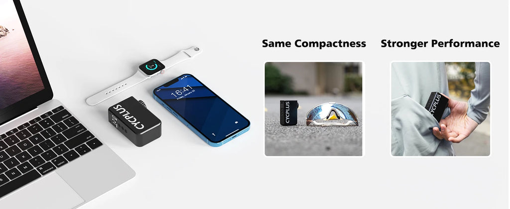 CYCPLUS Mini-Luftpumpe AS2 100 PSI AS2PRO 120 PSI Max elektrischer tragbarer Fahrrad-Inflator-Druckmesser Typ-C-Fahrradreifenkompressor