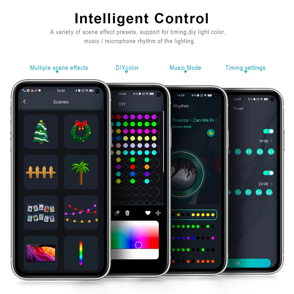 Drahtlose Bluetooth-APP-Steuerung Pixel USB-LED-Lichterkette