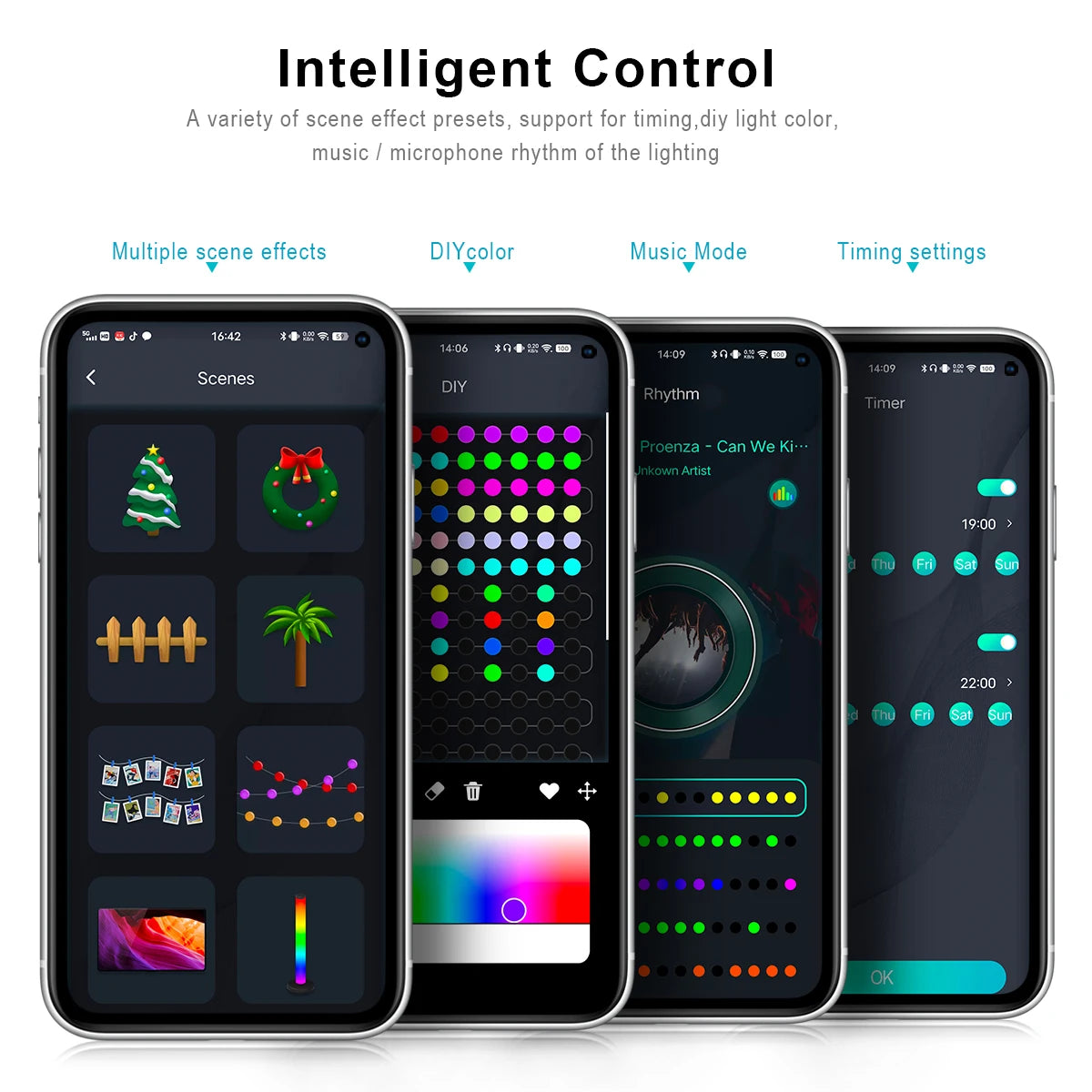 Drahtlose Bluetooth-APP-Steuerung Pixel USB-LED-Lichterkette