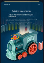 Automatische Verlegung Domino Zug Elektrische Auto Ziegel Blöcke Kits Kreative Spiele Intelligenz Pädagogisches DIY Spielzeug Kinder Geburtstag Geschenk