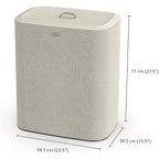 Für Tota – Trio 90 Liter Wäschekorb-Trennkorb mit Deckel, 3 abnehmbare Waschbeutel mit Griffen