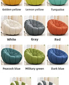 Einzelsitz-Kürbis-Lazy-Sofa kann zurücklehnen werden. Designer Rochburg-Fußballsofa für Balkon, Schlafzimmer, bequeme Lounge-Couch