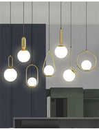 Nordische Glaskugel Pendel leuchten Messing schwarz Hängelampe modernes Wohnzimmer Esszimmer Schlafzimmer Dekor Decken leuchte Haus Lampen für Schlafzimmer Wohnzimmer Korridor Licht Balkon Lichter Decken leuchten