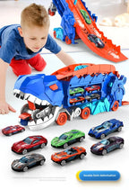 Großer neuer Dinosaurier, der Autos pielzeug isst, transformierbare Lager trägheit gleitendes Auto für Kinder intelligente Motorrad fans