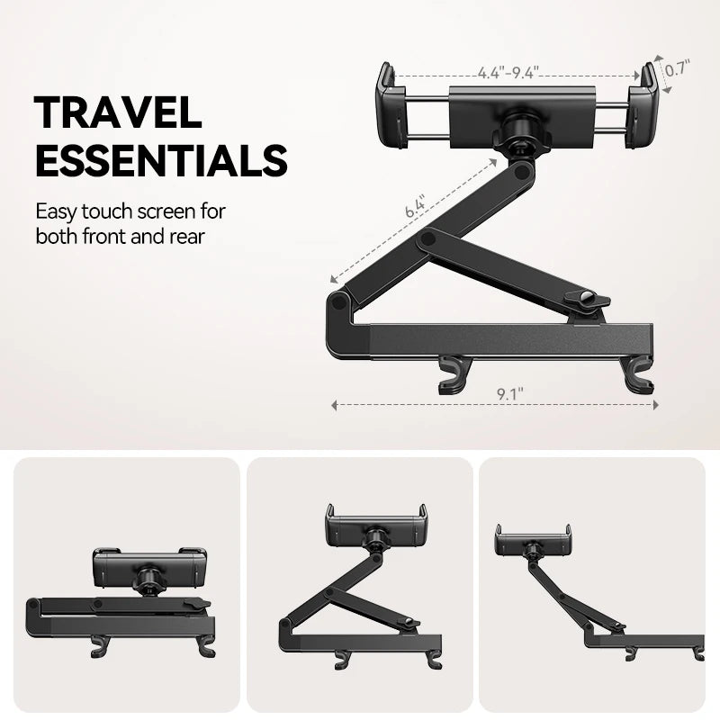 Joyroom Auto-Rücksitz-Tablet-Halter, 3-in-1, dehnbare Kopfstütze, Tablet-Halterung für iPad Air/Mini, Samsung Tab 4,7–12,9 Zoll Geräte