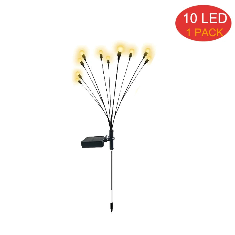 12LED Solar Glühwürmchen Lichter Solar Garten Feuerwerk Licht Im Freien Wasserdichte Wiegenden Licht für Hof Terrasse Pathway Dekoration