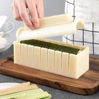 Neue 3 stücke Sushi Maker Ausrüstung Kit Kunststoff Kimbap Sushi Rollen Form Runde Quadratische Herz-förmigen Sushi, Der Werkzeuge kuchen Rolle Form