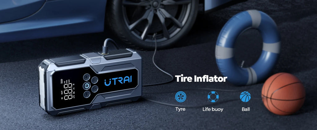 UTRAI 1500A Auto Starthilfe Power Bank Tragbare 150PSI Luftpumpe Auto Batterie Notfall Booster Start Gerät Auto Starter 2024