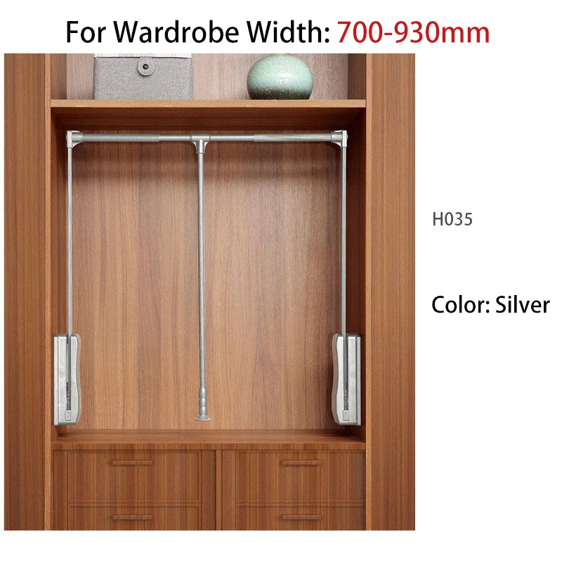 Kleiderschrank-Lift, herunterziehbare Kleiderstange, drei Farben erhältlich, automatische Rückkehr, Kleiderschrank, Teleskop-Kleiderbügel, Heim-Hardware
