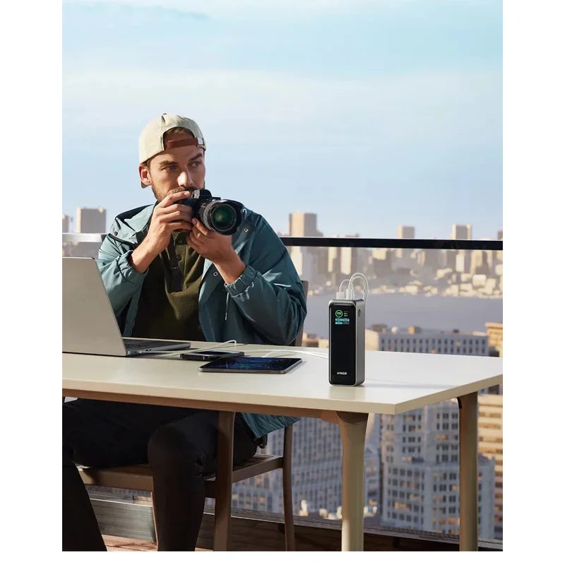 Anker Prime Power Bank, 27,650 mAh 3-Port 250 W tragbares Ladegerät für Reisen, TSA-zugelassen, Smart App, für MacBook Pro/Air