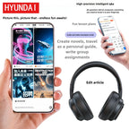 HYUNDAI X1PRO Bluetooth 6.0 Kopfhörer – KI-Übersetzung 100+ Sprachen | Touch-Control LED-Display