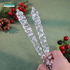10 stücke Weihnachten Dekoration Acryl Klar eiszapfen Simulation Eis Weihnachten Baum Hängende Ornamente Winter Party Neue Jahr Decor Liefert