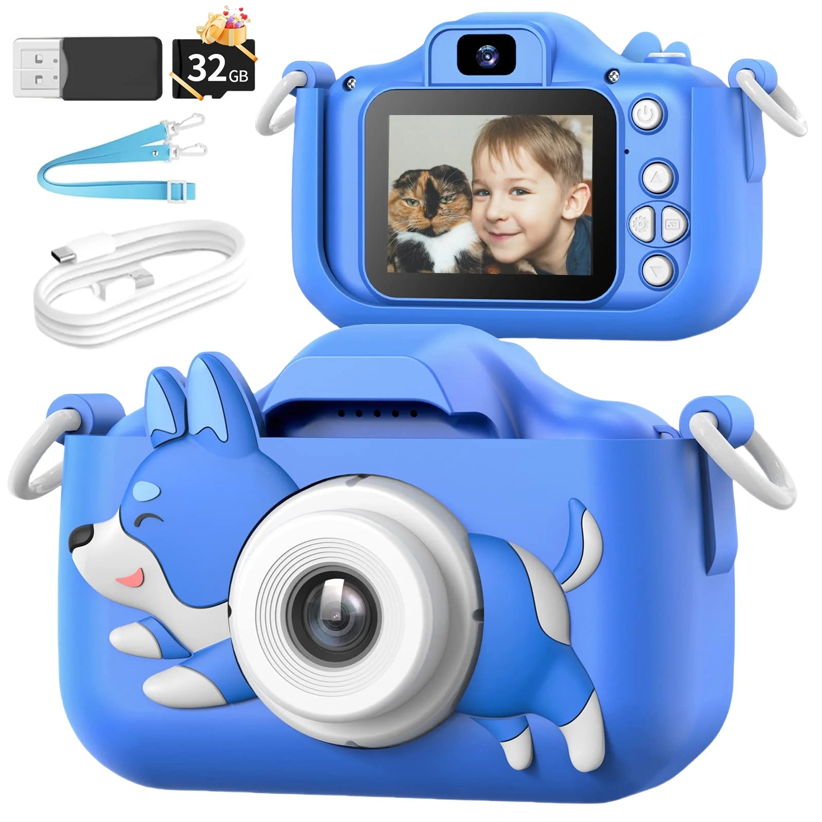 Kinder Kamera Digital Dual Kamera HD 1080P Video Kamera Spielzeug Mini Cam Farbe Display Kinder Spielzeug Für Geburtstag/weihnachten Geschenk