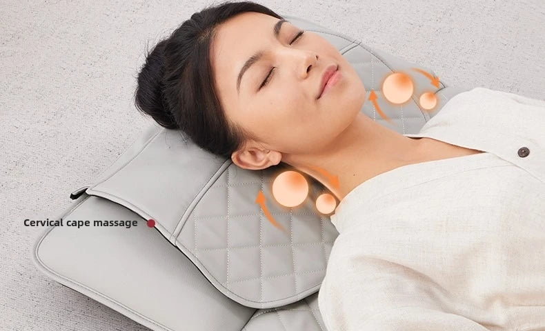 Ganzkörper-Massagematte mit Airbags, Dehnungsheizung, 3D-Entspannung der Lendenwirbelsäule, Rückenmassagegerät, PU-Leder, tragbar und tragbar