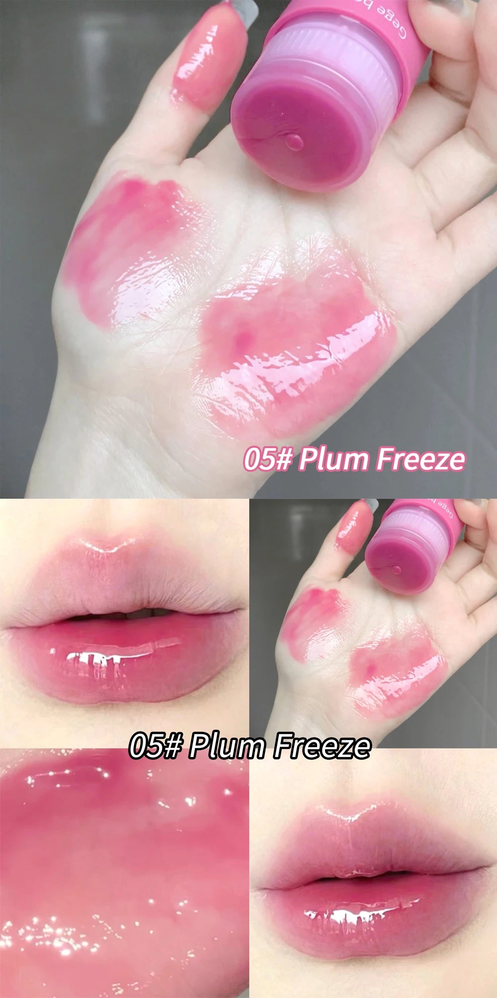 Gege Bear Hydrating Tinted Lip Essence – Feuchtigkeitsspendendes, wasserglanzendes Finish, jugendlicher und makelloser Lippenbalsam im koreanischen Stil