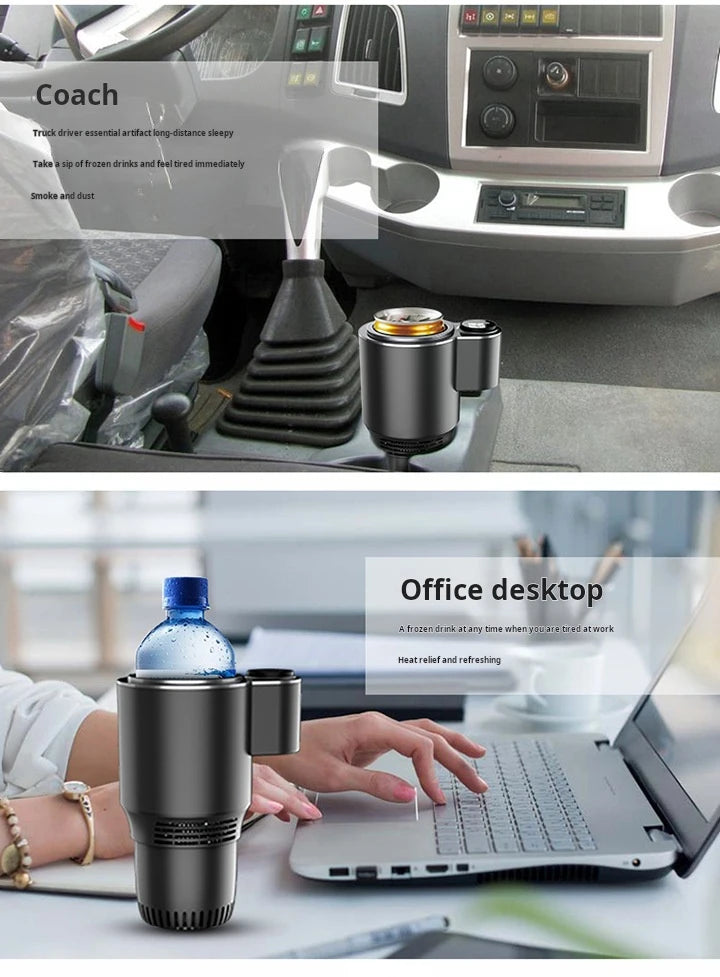 2-in-1-Auto-Tassen-Tassenhalter, wärmer, intelligente Auto-Tasse, Auto-Heizung, Kühlbecher, Touchscreen, Büro-Tassen-Tassenhalter für Zuhause und Reisen