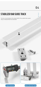 Möbelbeschläge in Sondergröße, Schlafzimmer, Aluminium, eingebetteter Kleiderschrank, Platzierungstür, koplanare Dämpfung, Schiebesystem