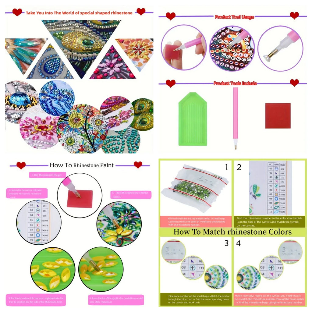 8-teiliges DIY-Diamant-Malerei-Kunstset mit Weihnachtsmotiv, Handwerkskunst, rutschfeste Untersetzer aus Holz ohne Klammern