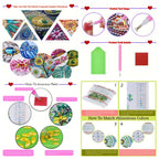 8-teiliges DIY-Diamant-Malerei-Kunstset mit Weihnachtsmotiv, Handwerkskunst, rutschfeste Untersetzer aus Holz ohne Klammern