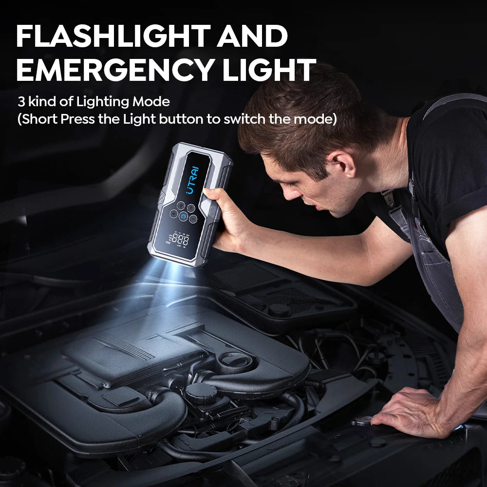 UTRAI 1500A Auto Starthilfe Power Bank Tragbare 150PSI Luftpumpe Auto Batterie Notfall Booster Start Gerät Auto Starter 2024