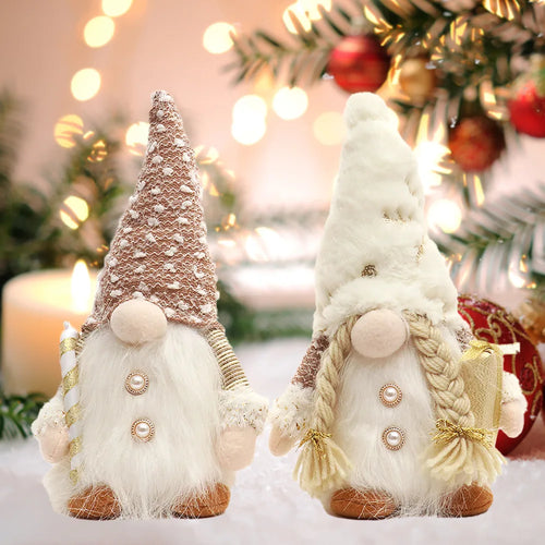 30 cm leuchtender Zwerg Weihnachtsdekorationen 2024 gesichtslose Plüschpuppen Elf Home Ornamente Navidad Neujahr 2024 Geschenk