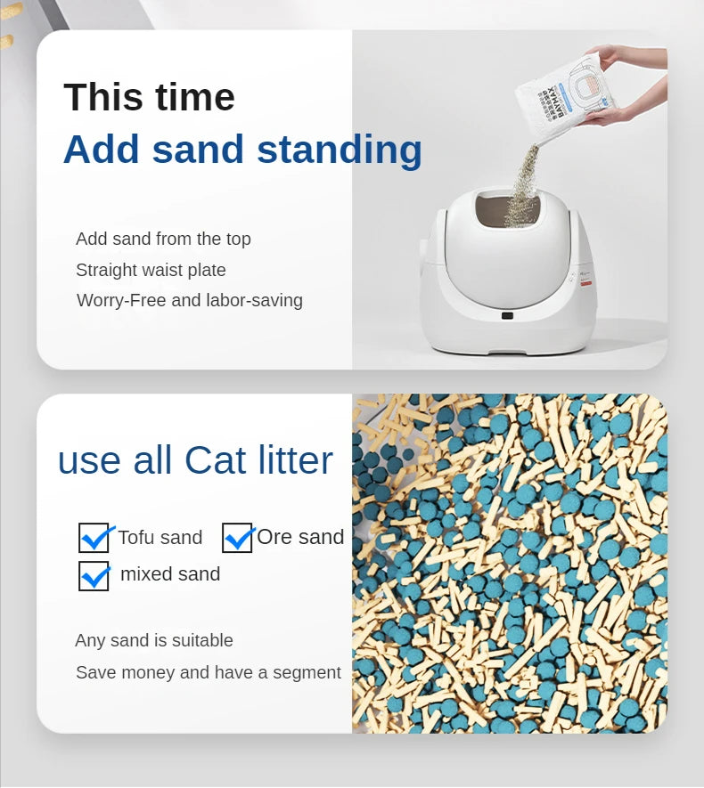 CATLINK Selbstreinigende Katzentoilette, automatische Toilette für Katzen, großer geschlossener Sandkasten, Katzenhaustier, intelligente Artikel, Arenero Gato Cerrado Katzentoilette