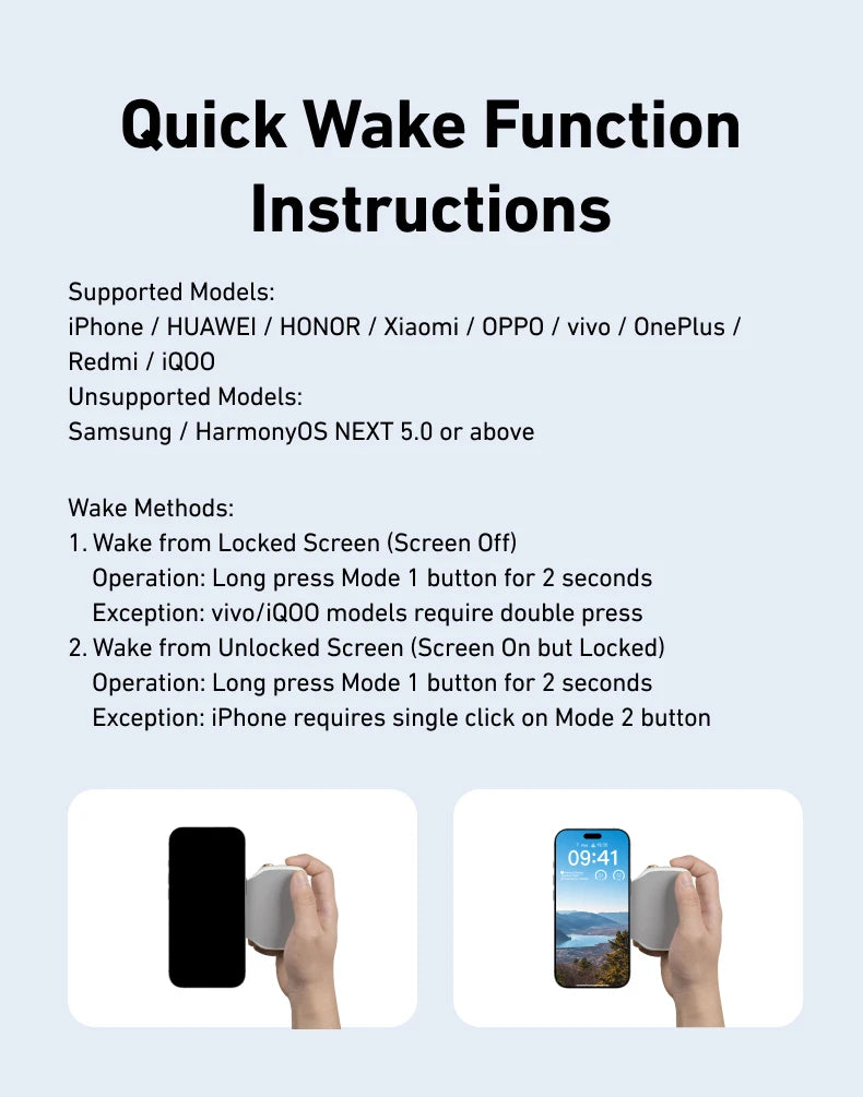 TELESIN- Telefonkamera-Handgriff, magnetischer Smartphone-Halter, Aufnahmehilfe, Fernbedienungsgriff für iPhone und Android-Telefon