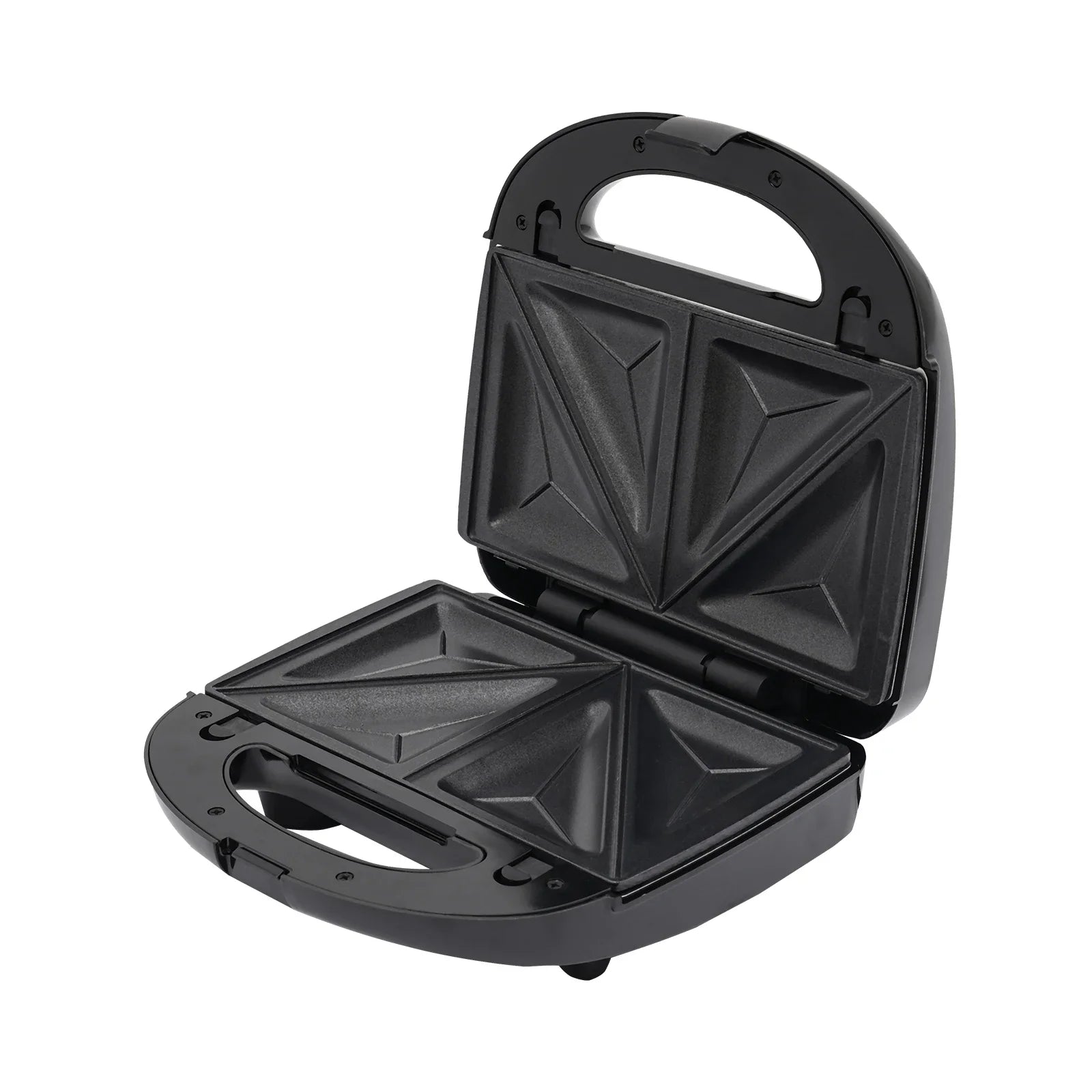 8-in-1-Multifunktions-Frühstücksbereiter, Sandwichmaker, Waffeleisen, Donutbereiter, mit 8 Formen, 750 W hoher Wirkungsgrad, Schwarz