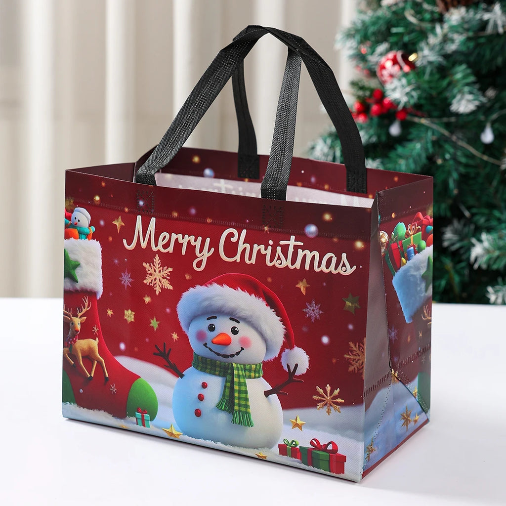 4 stücke Weihnachten Geschenk Taschen Weihnachten Party Dekoration Kinder Gefälligkeiten 2025 Weihnachten Santa Claus Handtaschen Navidad Natal Neue Jahr geschenk 2026