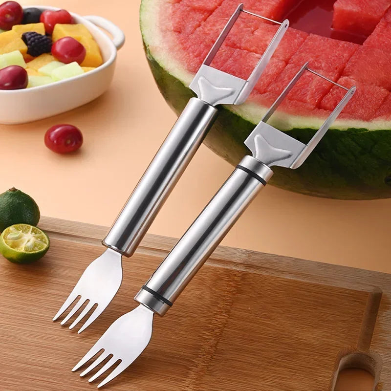 Windmühlen-Wassermelonenschneider aus Edelstahl – Obstteiler für Wassermelone, Honigmelone & mehr
