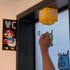 Fragezeichen Würfel, LED Nachtlicht, Mini wiederaufladbar, DIY Montage, Toilette Beschilderung